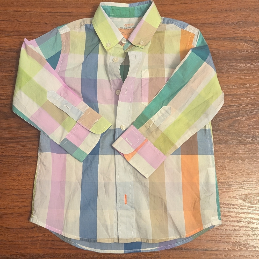 Crewcuts Woven Pastel Button-Up Shirt
